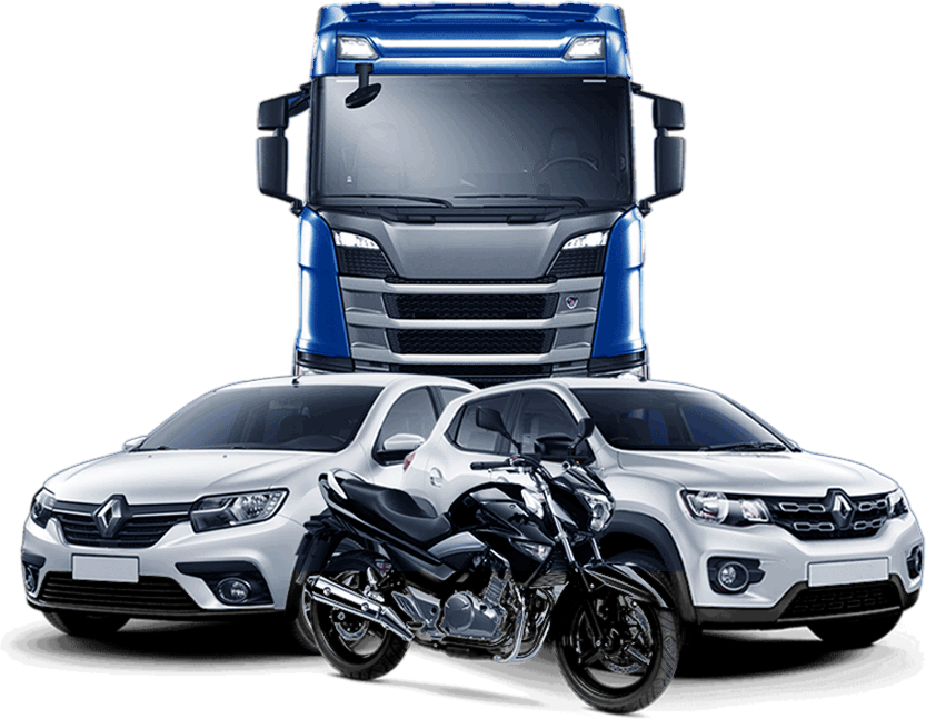 Caminhão, carros e moto protegidos pela TriAuto